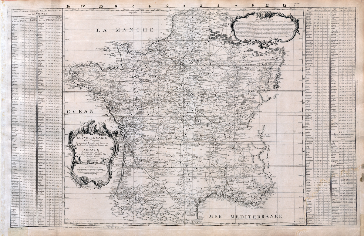 Cassini. Carte Topographique (geometrique) de la France, Tome I. 1793_0002