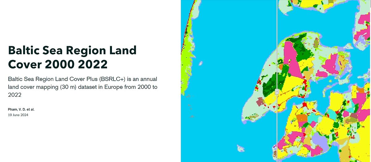 Teaser Image Web App Baltic Sea Region Land Cover 2000-2022 by Pham et al. 2024