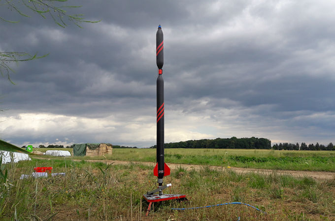 Wasserrakete vor dem Start ©Raketfued